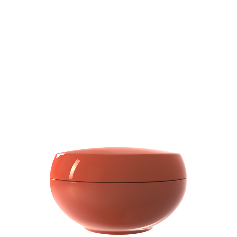 Ju 05 interchangeable cosmetic holder in terracotta, front view
