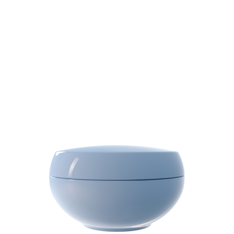 Ju 08 interchangeable cosmetic holder in powder blue, front view