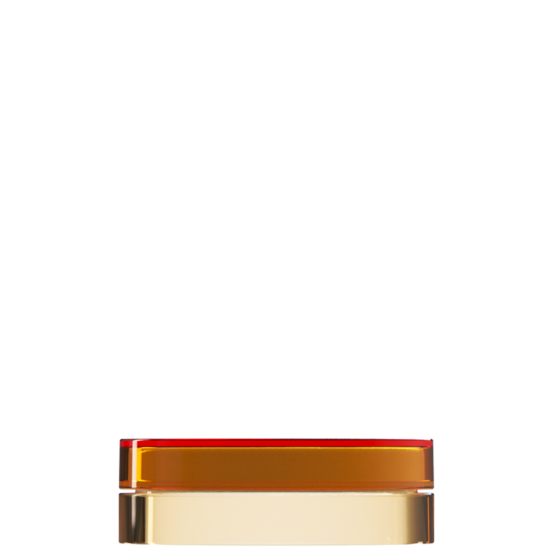 Sai 19 interchangeable cosmetic holder, red cap with a cream body, front view