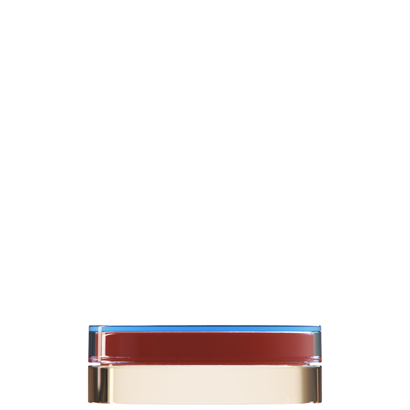 Sai 22 interchangeable cosmetic holder, sky blue cap with a cream body, front view