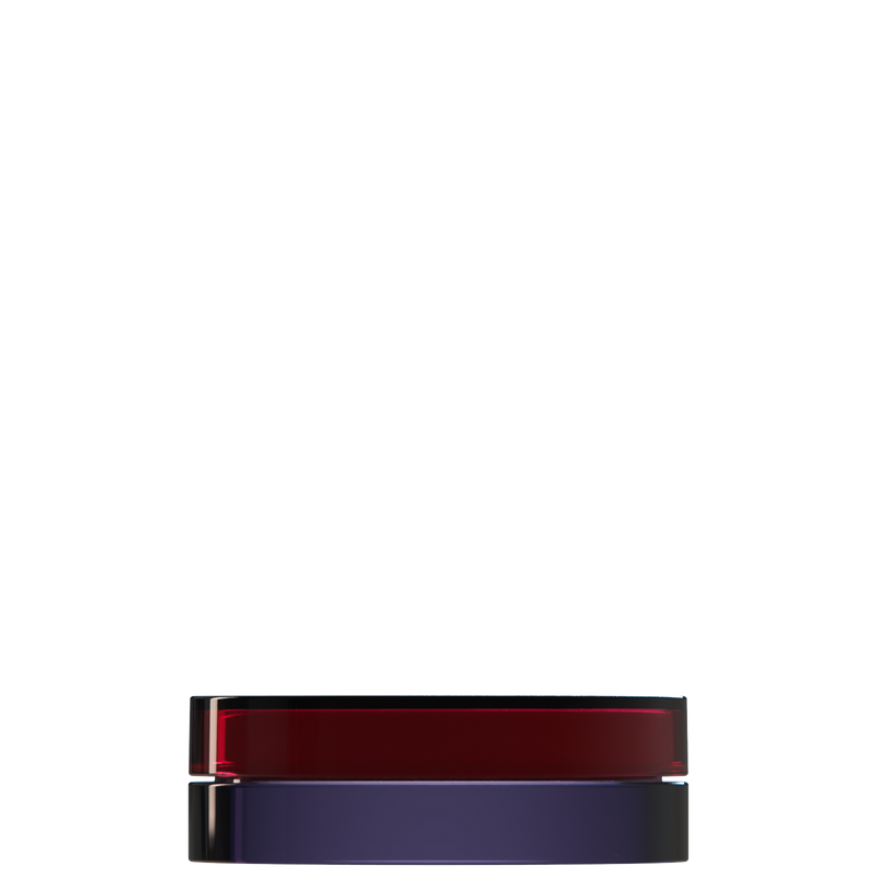 Sai 26 interchangeable cosmetic holder, dark red cap with a violet grey body, front view