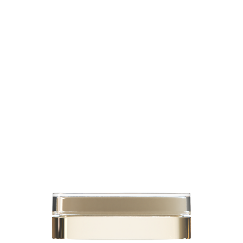 Sai 02 interchangeable cosmetic holder, taupe cap with an ivory body, front view