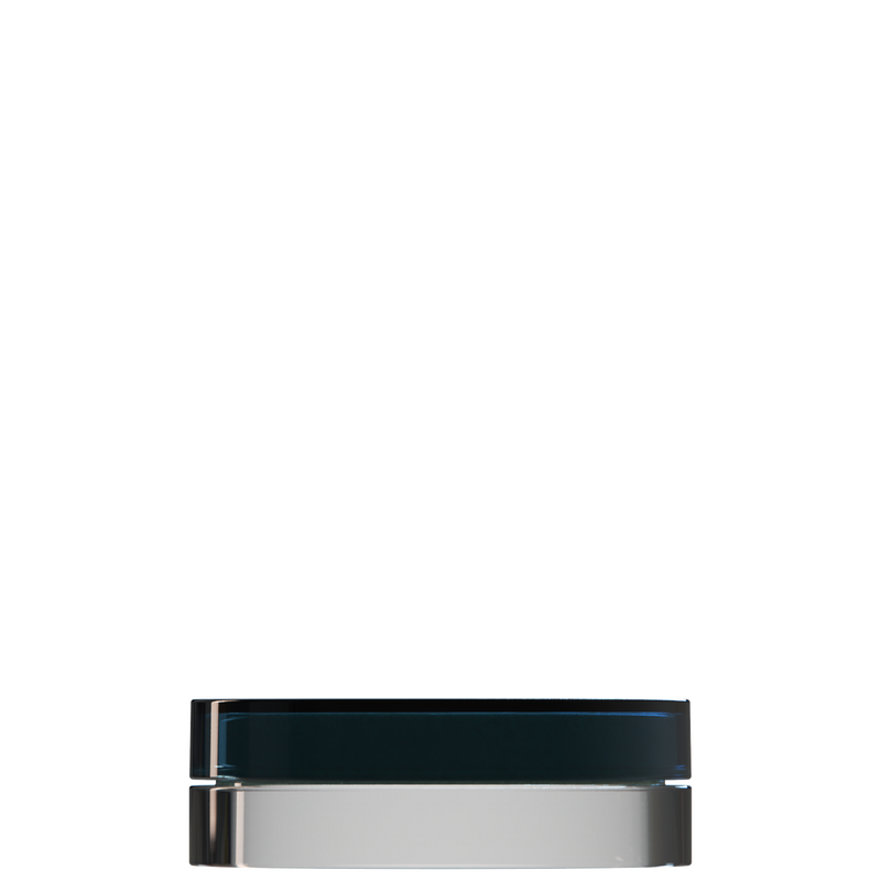 Sai 31 interchangeable cosmetic holder, dark teal cap with a light grey body, front view