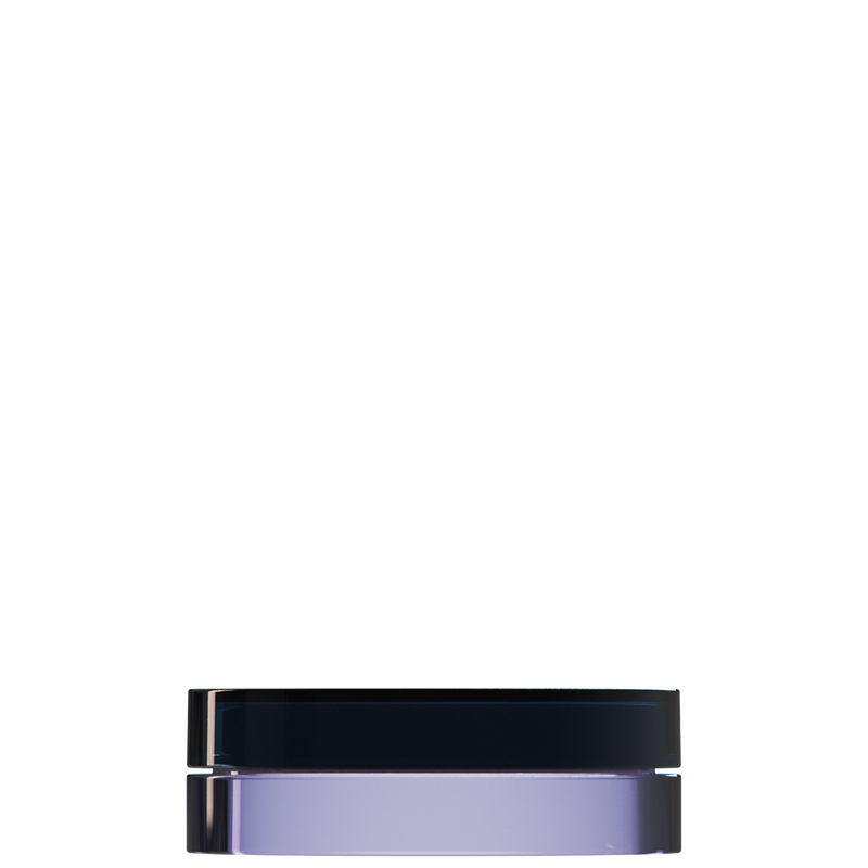 Sai 33 interchangeable cosmetic holder, midnight navy cap with a periwinkle body, front view