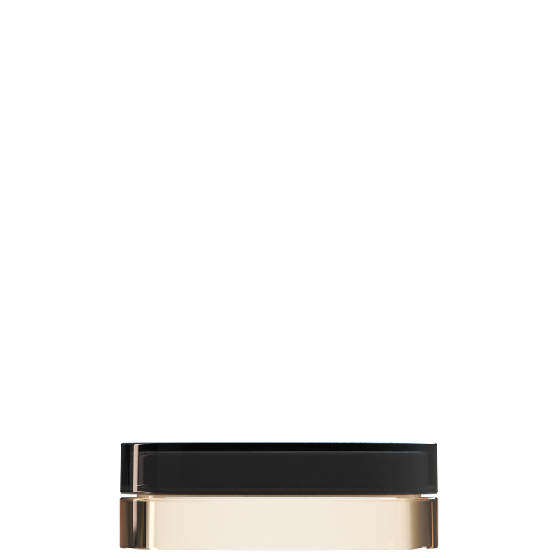 Sai 37 interchangeable cosmetic holder, black cap with a cream body, front view