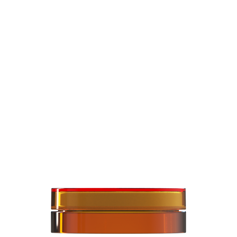 Sai 05 interchangeable cosmetic holder, red cap with a rust orange body, front view