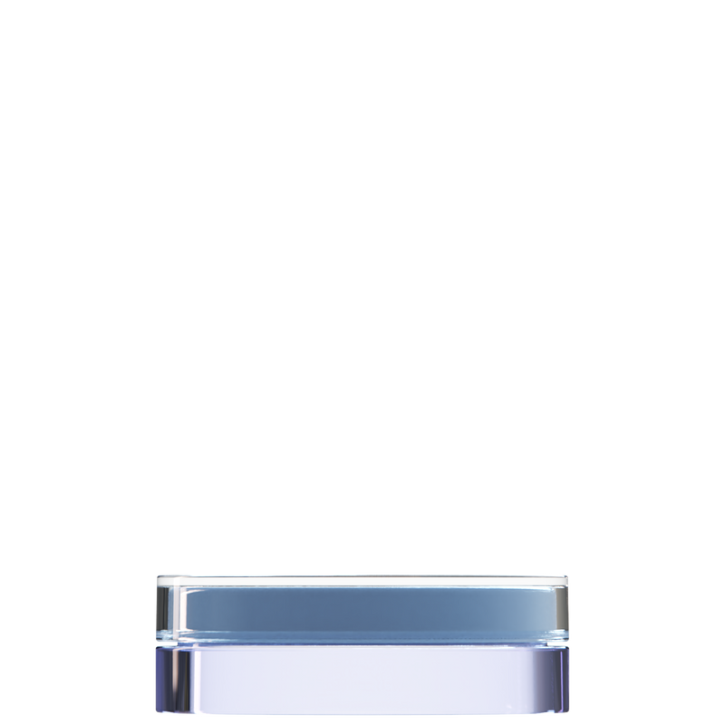 Sai 08 interchangeable cosmetic holder, blue grey cap with a pale lavender body, front view
