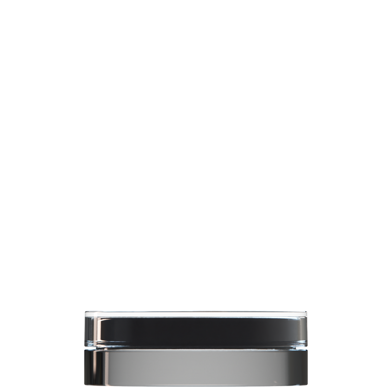 Sai 09 interchangeable cosmetic holder, clear cap with a grey body, front view