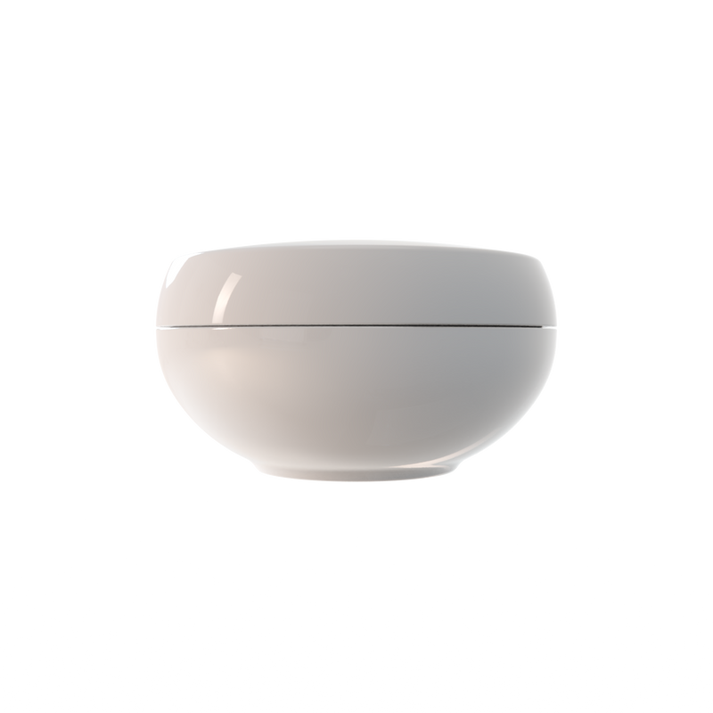 Ju 01 interchangeable cosmetic holder in light grey, front view