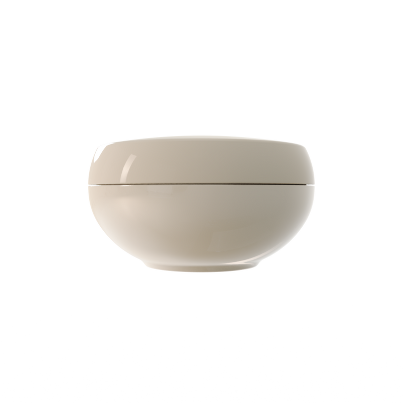 Ju 02 interchangeable cosmetic holder in warm grey, front view