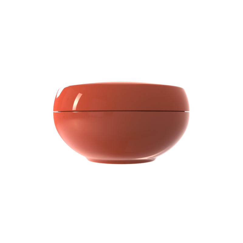 Ju 05 interchangeable cosmetic holder in terracotta, front view