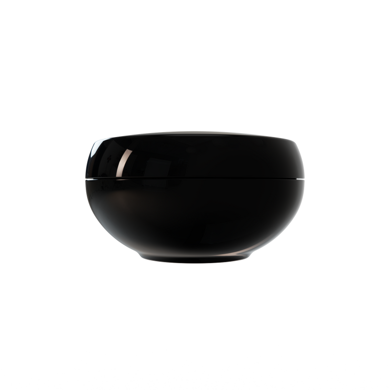 Ju 10 interchangeable cosmetic holder in black, front view