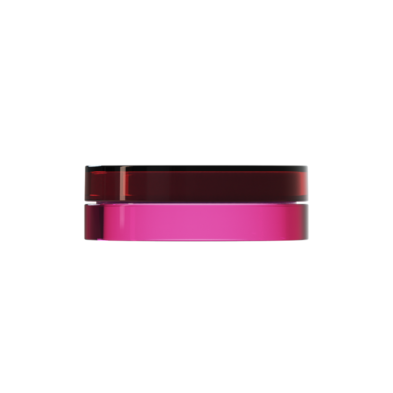 Sai 11 interchangeable cosmetic holder, dark red cap with a magenta body, front view