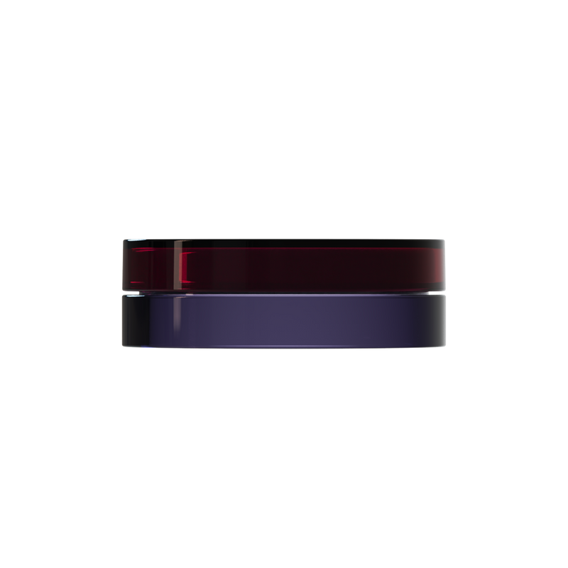 Sai 26 interchangeable cosmetic holder, dark red cap with a violet body, front view