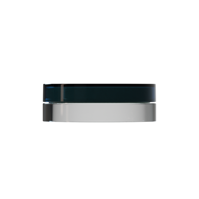 Sai 31 interchangeable cosmetic holder, dark teal cap with a light grey body, front view